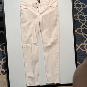 H&M white slim fit pant